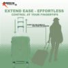 Handle Height of Touris Pro 2.0 Green Suitcase by American Traveller Trolley Bag in India