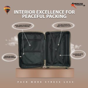 American Traveller FLY Trolley Bag organised satin interior