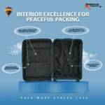 American Traveller Touris Fly trolley bags – organized interior with dual zones and satin lining