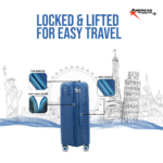 Blue Trouris Travel Suitcase from American Traveller Trolley Bags in India