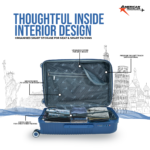 Open View of Touris Travel Blue from American Traveller Trolley Bags in India