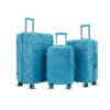 American Traveller Spider Set of 3 Polycarbonate Trolley Bags in Metallic Finish