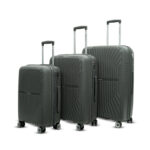 American Traveller Tourispro lightweight trolley bags set of 3 with 8 wheels and expandable design