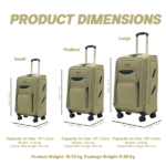 Size Comparison of Tourissem Bossed Beige Suitcase by American Traveller Trolley Bag in India