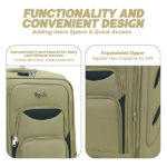 Zipper and Pocket Spec of Tourissem Bossed by American Traveller Trolley Bag India