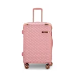 Pink Goldie Suitcase Size in White Background by American Traveller Trolley Bag in India