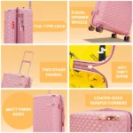 Full spec of Goldie Pink Suitcase from American Traveller Trolley Bag in India