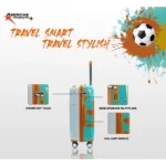 Orange Touris Glide Suitcase Zip Lock Spec from American Traveller Trolley Bags in India