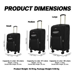 Size Comparison of Tourissem Bossed Suitcase from American Traveller Trolley Bag in India
