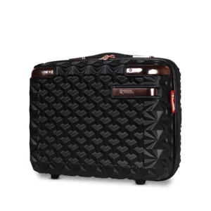 Goldie Bag Black Front View by American Traveller Trolley Bag In India