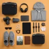 Unpacked View of Goldie Bag Cabin Vanity Case Black from American Traveller Trolley Bag