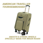 Wheel Spec of Tourissem Bossed Suitcase by American Traveller Trolley Bag in India
