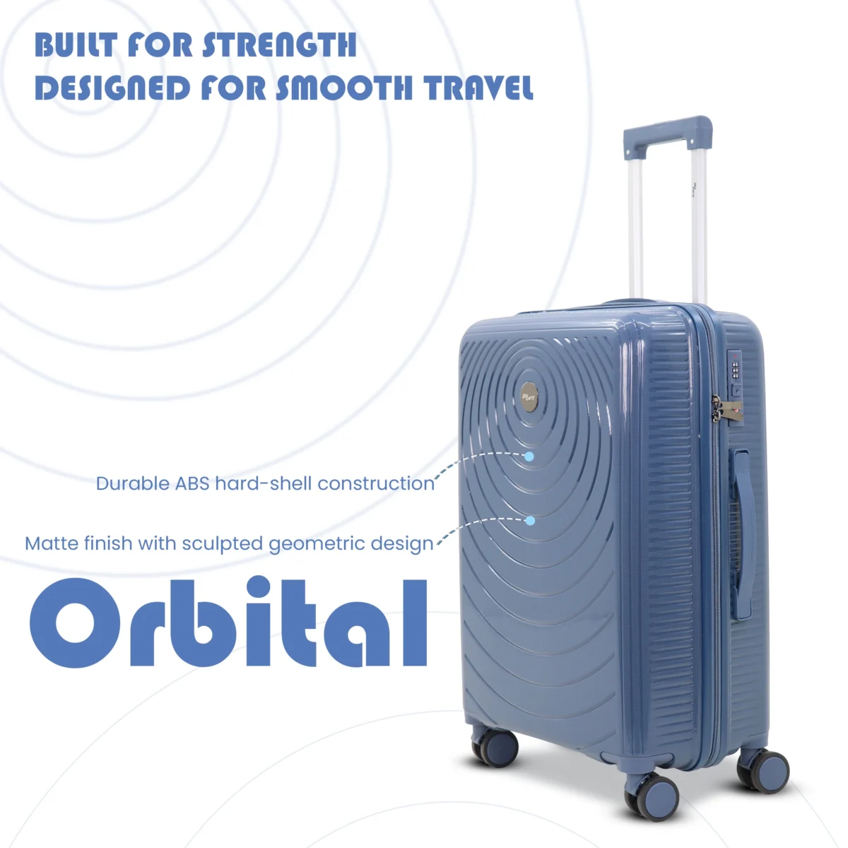 Orbital Deep Indigo Material Spec from American Traveller Trolley Bag in India