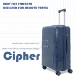 Cipher Deep Indigo Material Spec from American Traveller India Trolley Bags