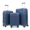 Trolley Suitcase Orbital Deep Indigo 3 set in white background from American Traveller Trolley Bags in India