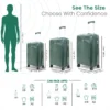 Trolley Suitcase Orbital Forest Green Size Comparison by American Traveller Trolley Bag India