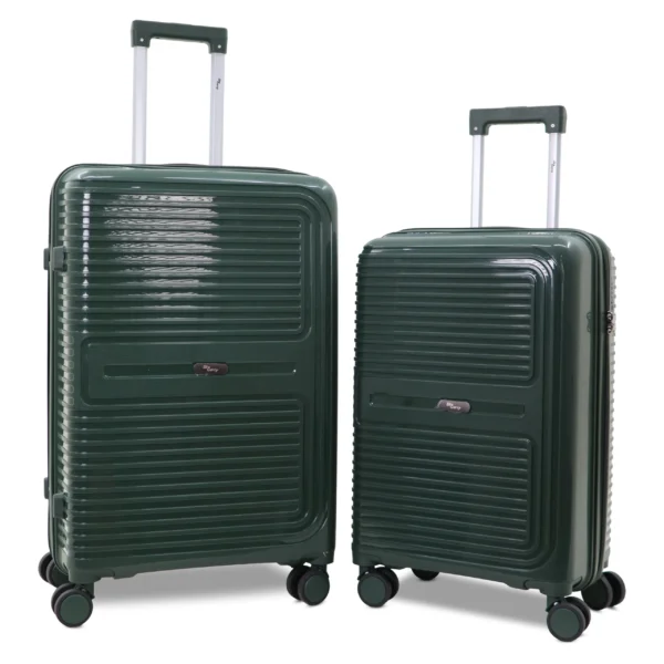 trolley bag 2 set Cipher Forest Green by American Traveller Trolley Bags India in White Background