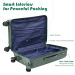 Open View of Orbital Forest Green from American Traveller Trolley Bags in India