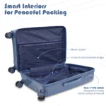 Specta Deep Indigo Open View from American Traveller Trolley Bags India