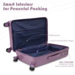 Open View of Specta Lavendre Violet Suitcase from American Traveller Trolley Bags India