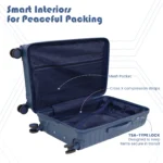 Open Inside View of Deep Indigo Vanxx from American Traveller Trolley Bags India