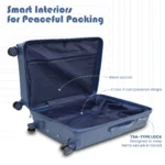 Cipher Indigo Suitcase Open View from American Traveller Trolley Bags India