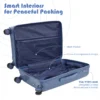 Open View of Trolley Suitcase Orbital Deep Indigo from American Traveller Trolley Bag in India