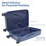 Open View of Orbital Deep Indigo from American Traveller Trolley Bag in India