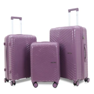 Specta Lavender Violet 3 Set in White Background from American Traveller Trolley Bags India