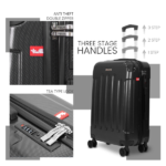 Zip Handle TSA Lock Spec of Rockstar Black Suitcase by American Traveller Trolley Bags in India
