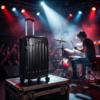 Hard Trolley Bag Rockstar suitcase from American Traveller Trolley Bags in India placed in music concert