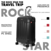 Colour Options of Hard Trolley Bag Rockstar_Black Suitcase from American Traveller Trolley Bags in India