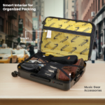 Open View of Rockstar Black Suitcase from American Traveller Trolley Bags in India