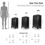 Size Comparison of Rockstar Black from American Traveller Trolley Bags in India