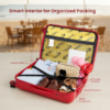Rockstar Maroon Hard Trolley Bag Suitcase by American Traveller Trolley Bags India in Open View