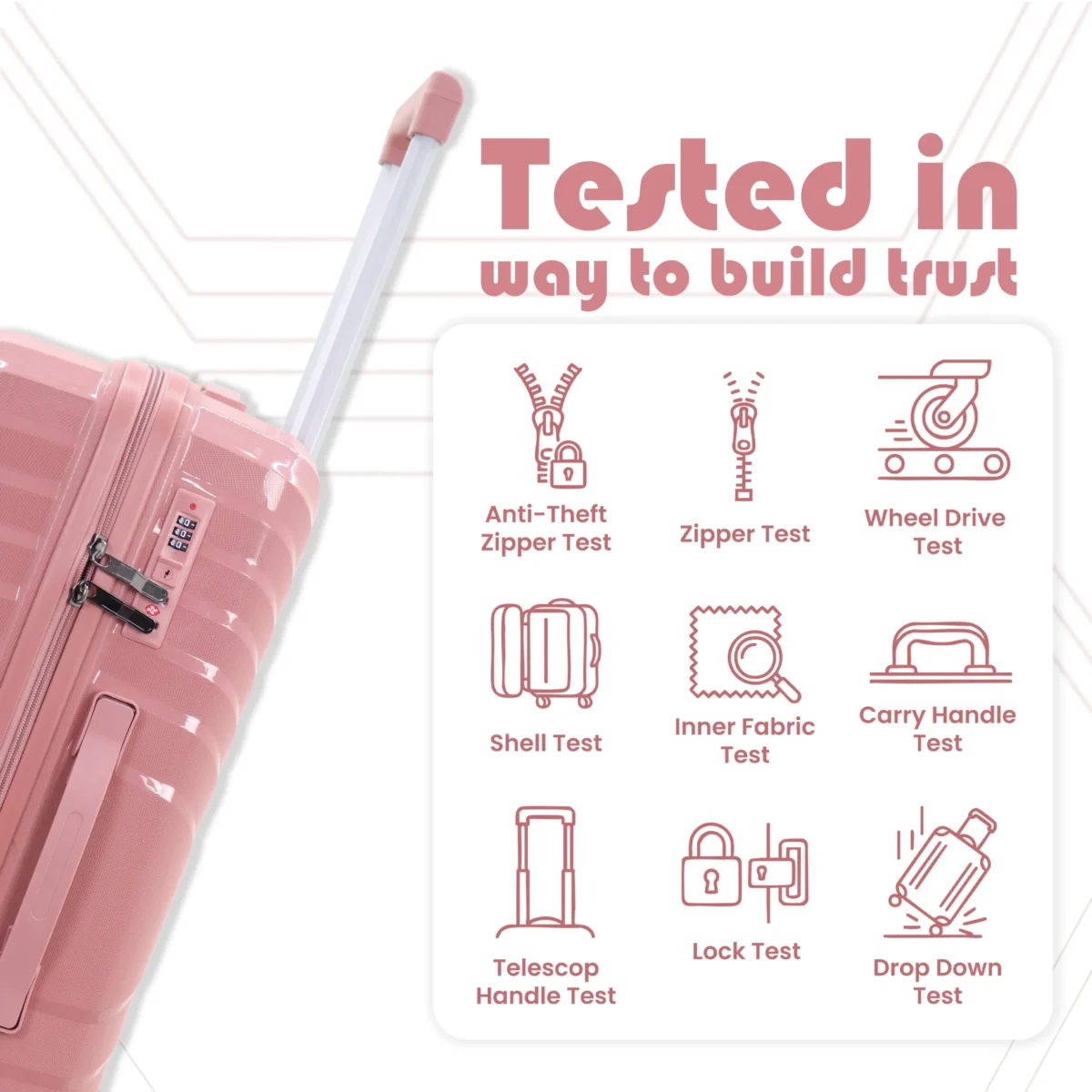 2 set trolley bag American Traveller Trolley Bags India durability test specs