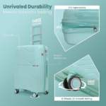 Tourisprime light green_Handle_Zip_Wheel_ Spcecs_American Traveller Trolley Bags from India