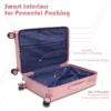 2 set trolley bag Open view of Vanxx rose pink from American Traveller Trolley Bags in India
