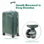 American Traveller Forest Green Wheel Specs From American Traveller India Trolley Bags