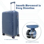 Vanxx Deep Indigo Suitcase from American Traveller Trolley Bag India Wheel Specs 360 Degree