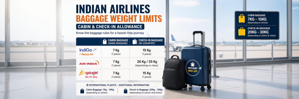 Indian Airlines Baggage Weight Limits