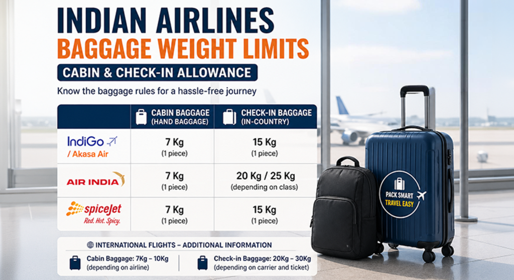 Indian Airlines Baggage Weight Limits
