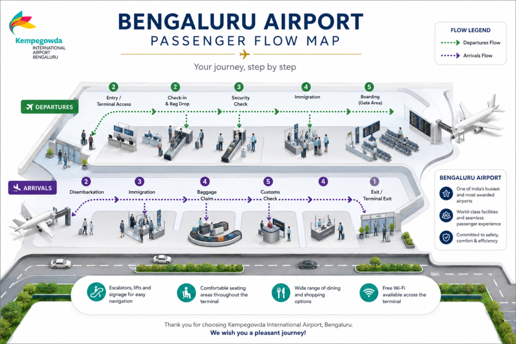Bengaluru Airport Passenger Flow Map for Indian Airports Ranked by Passenger Blog Post