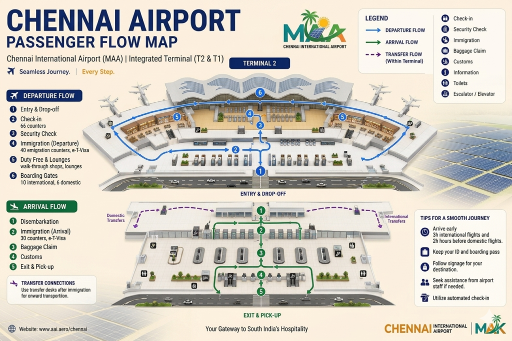Chennai Airport Passenger Flow Map for Indian Airports Ranked by Passengers blog post