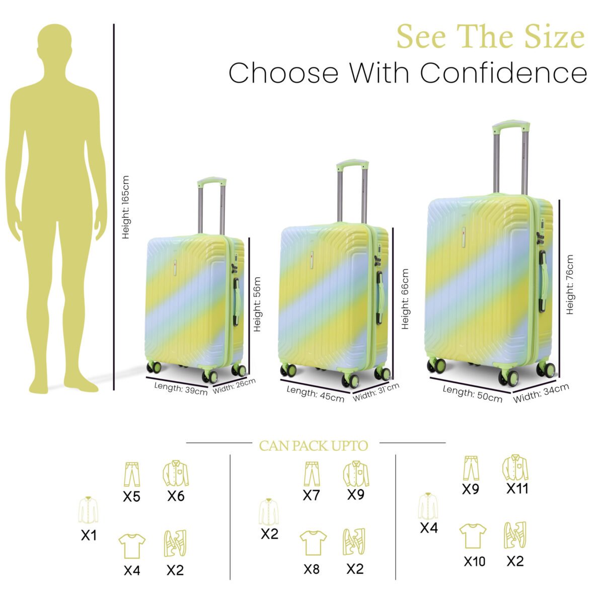 AMERICAN TRAVELLER The Wonder Trolley Bags Set of 3 - Image 2