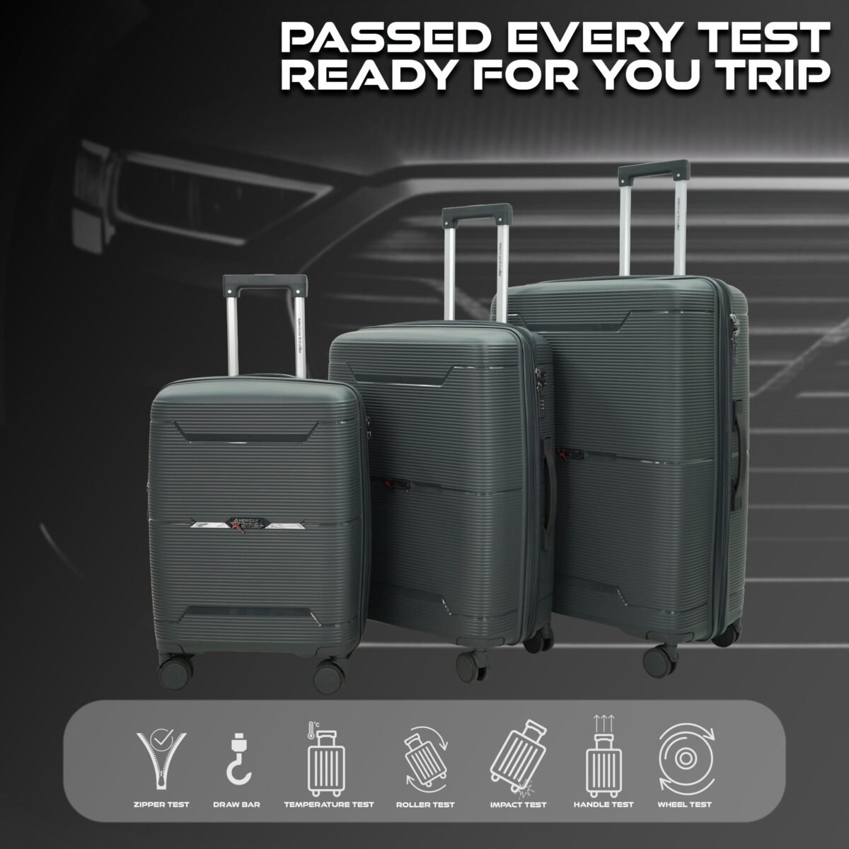AMERICAN TRAVELLER Touris Bliss Trolley Bags Set of 3 - Image 8