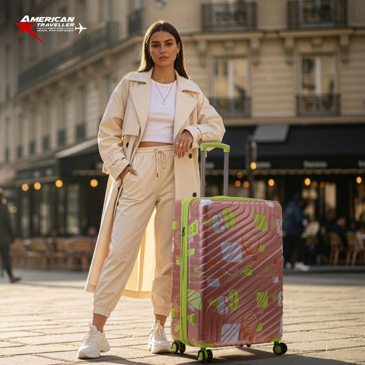 American Traveller San Francisco Rose gold life style